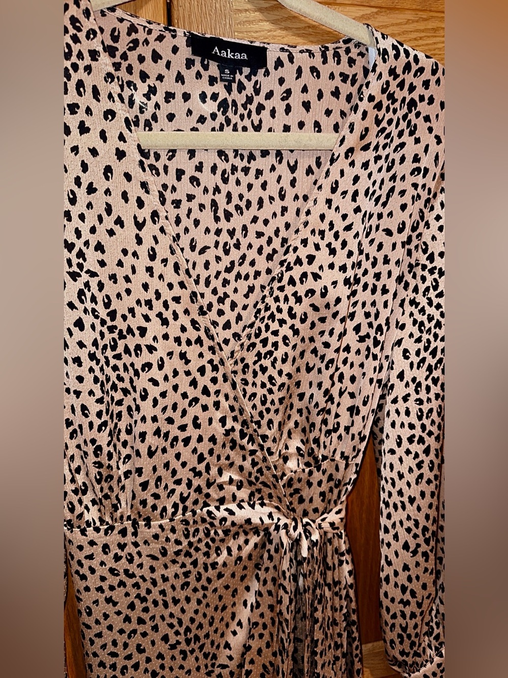 Aakaa Leopard-Print Wrap Maxi Dress